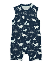 Load image into Gallery viewer, Short Romper - Whales
